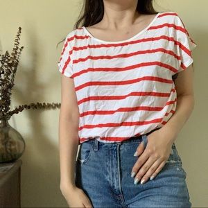 Red and white striped top Forever 21